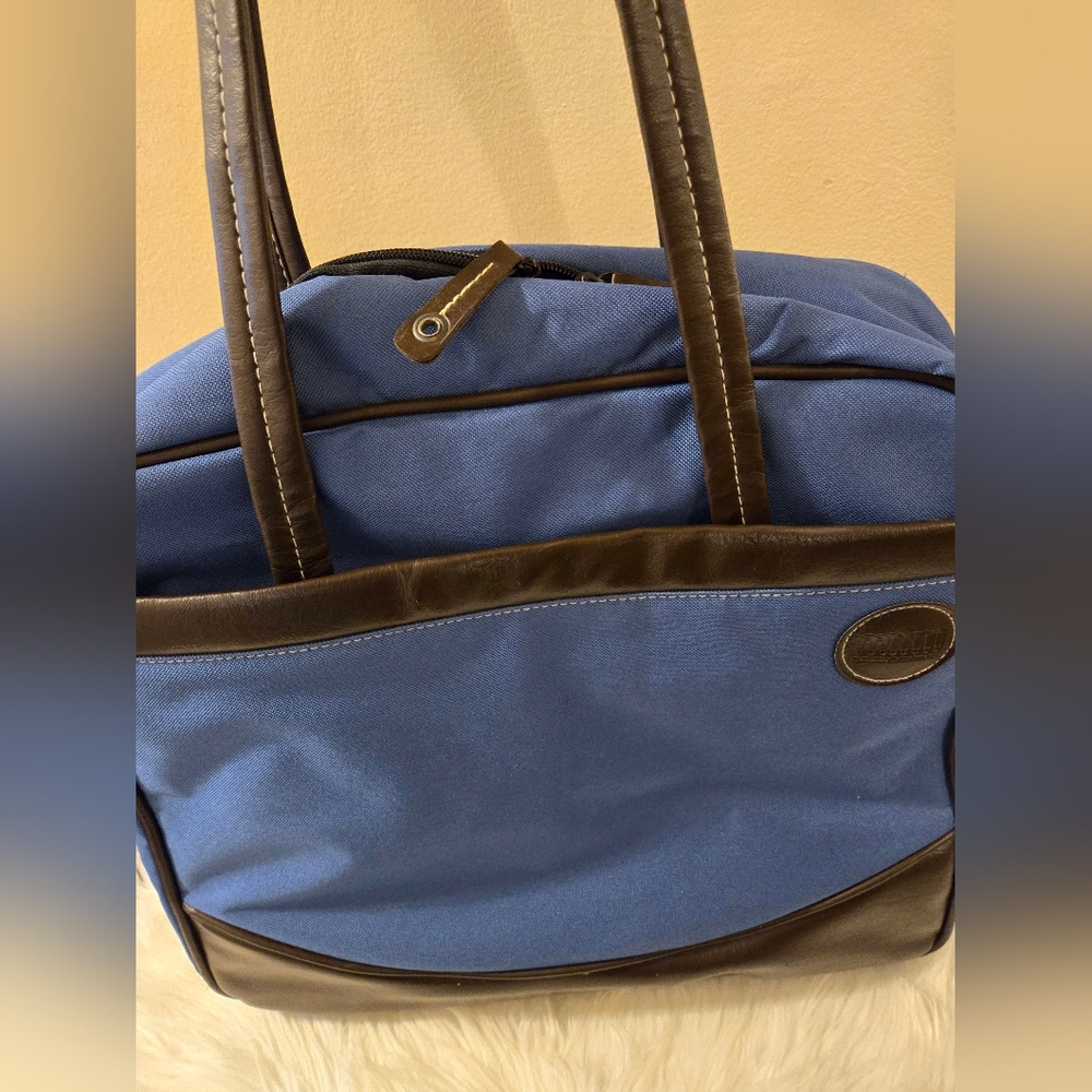 Mimi Memories in Motion Blue Scrap booking Craft Organizer Storage Tote Bag.
